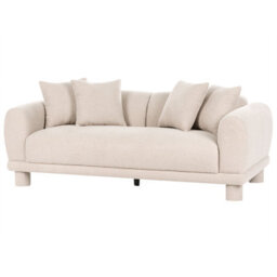 Beliani Sofa 3 Seater Pori Boucle Beige - thumbnail 5
