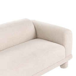 Beliani Sofa 3 Seater Pori Boucle Beige - thumbnail 9