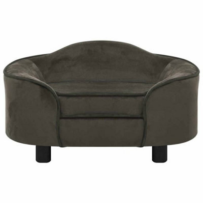 Berkfield Sturdy Dog Sofa Dark Grey 67X47X36 Cm Plush - image 1