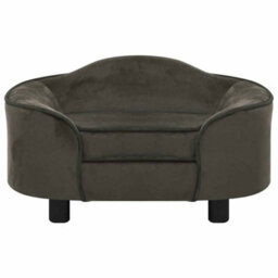 Berkfield Sturdy Dog Sofa Dark Grey 67X47X36 Cm Plush