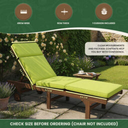 Garden Market Place Garden Furniture Cushion- Cushion For Garden Steamer Chair In Lime Green - thumbnail 8