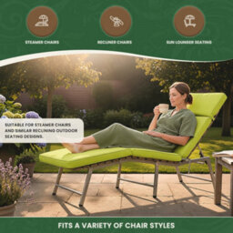 Garden Market Place Garden Furniture Cushion- Cushion For Garden Steamer Chair In Lime Green - thumbnail 7