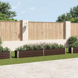Walplus Garden Raised Bed Galvanised Steel 320X40X45 Cm Brown - thumbnail 1