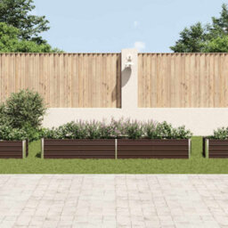 Walplus Garden Raised Bed Galvanised Steel 320X40X45 Cm Brown - thumbnail 3