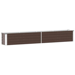 Walplus Garden Raised Bed Galvanised Steel 320X40X45 Cm Brown - thumbnail 6