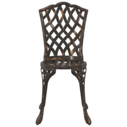 Berkfield Garden Bistro Set 3 Pcs Bronze Aluminium - thumbnail 7