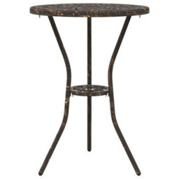 Berkfield Garden Bistro Set 3 Pcs Bronze Aluminium - thumbnail 5