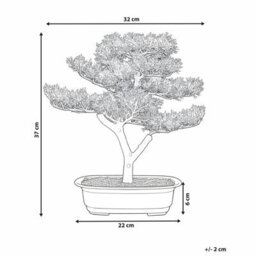 Beliani Artificial Plant Pine 37 Cm Green - thumbnail 3