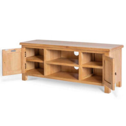Surrey Oak 120 Large Tv Unit - Fully Assembled By Roseland Furniture - thumbnail 7