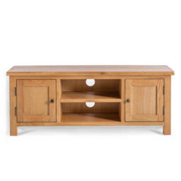 Surrey Oak 120 Large Tv Unit - Fully Assembled By Roseland Furniture - thumbnail 4