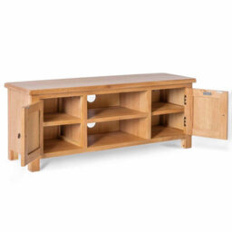 Surrey Oak 120 Large Tv Unit - Fully Assembled By Roseland Furniture - thumbnail 6
