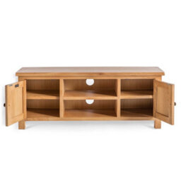 Surrey Oak 120 Large Tv Unit - Fully Assembled By Roseland Furniture - thumbnail 5
