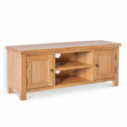 Surrey Oak 120 Large Tv Unit - Fully Assembled By Roseland Furniture