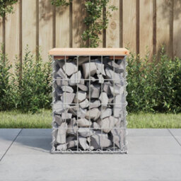 Vidaxl Garden Bench Gabion Design 33X31X42 Cm Solid Wood Pine Garden Benches - thumbnail 1