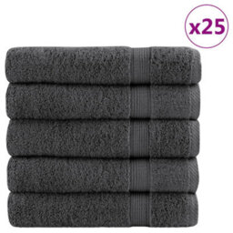 Berkfield Premium Shower Towels Solund 25Pcs Anthracite 70X140Cm 600Gsm - thumbnail 1