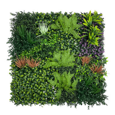 The Chair Cover Company Artificial Plant Flower Wall Panels Realistic Indoor Outdoor Greenery 1M X 1M For Home, Garden, Office Decor