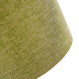 Happy Homewares Contemporary Olive Green Plain Linen Fabric 14 Drum Lamp Shade 60W Maximum - thumbnail 3