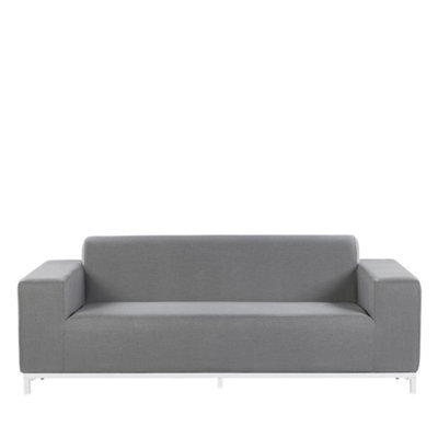 Beliani Garden Sofa 2 Seater Rovigo Grey - image 1