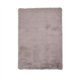 Grey Shaggy Plain Modern Machine Made Polyester Easy To Clean Rug For Living Room And Bedroom-60Cm X 120Cm - thumbnail 5