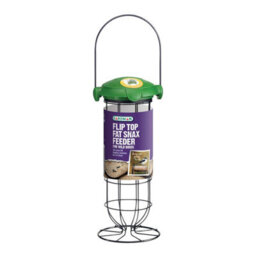 Gardman Flip Top Fat Snax Bird Feeder Green For Suet Fat Balls And High Energy Wild Garden Birds - thumbnail 1