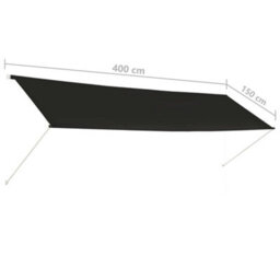 Berkfield Retractable Awning 400X150 Cm Anthracite - thumbnail 8