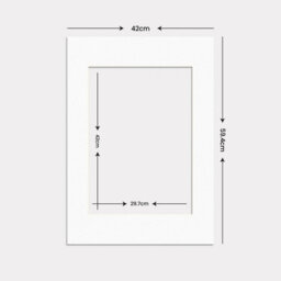 Ak Frames A2 White Picture Mounts To Fit A3 Aperture Size - Mount Board Only (No Frame Included) - thumbnail 3