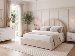 Beliani Ottoman Bed Chadenet Boucle Light Beige 140 X 200 Cm (Eu Double) - thumbnail 2