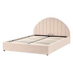 Beliani Ottoman Bed Chadenet Boucle Light Beige 140 X 200 Cm (Eu Double) - thumbnail 5