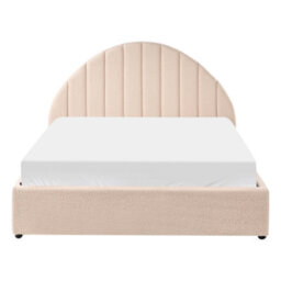 Beliani Ottoman Bed Chadenet Boucle Light Beige 140 X 200 Cm (Eu Double) - thumbnail 7
