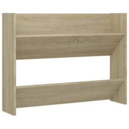 Berkfield Wall Shoe Cabinets 2 Pcs Sonoma Oak 80X18X60Cm Engineered Wood - thumbnail 5
