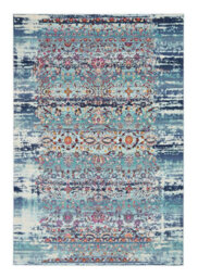 Blue Luxurious Traditional Floral Easy To Clean Rug For Living Room Bedroom And Dining Room-239Cm X 300Cm - thumbnail 5