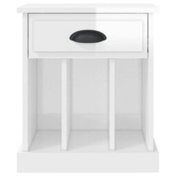 Berkfield Elegant Bedside Cabinets 2 Pcs High Gloss White 43X36X50 Cm - thumbnail 8