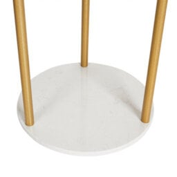 Beliani Gold Coat Stand With Marble Base And Shelves, Freestanding Industrial Hallway Rack, 175 Cm - thumbnail 6
