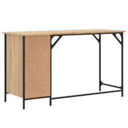Berkfield Computer Desk Sonoma Oak 131X48X75 Cm Engineered Wood - thumbnail 7