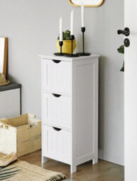 Vasagle Bathroom Storage Cabinet With 3 Drawers For Living Room, Dining Room And Kitchen, 30 X 32 X 81 Cm - thumbnail 4