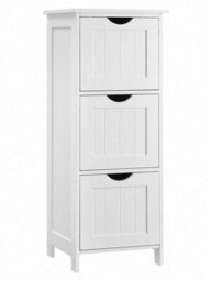 Vasagle Bathroom Storage Cabinet With 3 Drawers For Living Room, Dining Room And Kitchen, 30 X 32 X 81 Cm - thumbnail 8