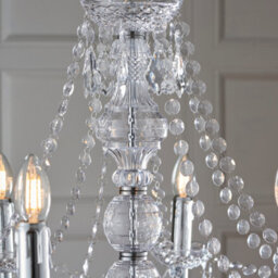 Anson Lighting Montana 8Lt Pendant Light Finished In Clear Acrylic And Chrome Plate - thumbnail 7