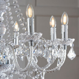Anson Lighting Montana 8Lt Pendant Light Finished In Clear Acrylic And Chrome Plate - thumbnail 6