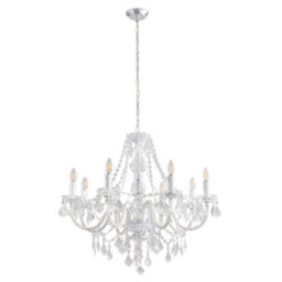 Anson Lighting Montana 8Lt Pendant Light Finished In Clear Acrylic And Chrome Plate - thumbnail 2