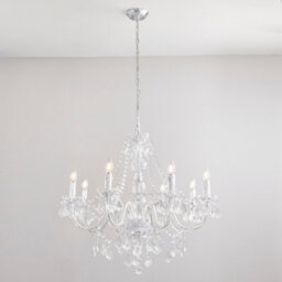 Anson Lighting Montana 8Lt Pendant Light Finished In Clear Acrylic And Chrome Plate - thumbnail 1