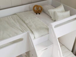 Flair Eddie Staircase Triple Bunk Bed With Storage White - thumbnail 4