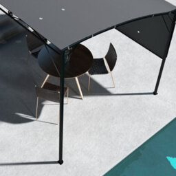 Outsunny 3 X 2.5M Patio Metal Gazebo Pergola Wall Mount Outdoor Shelter, Grey - thumbnail 8