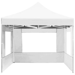 Walplus Professional Folding Party Tent Garden Gazebo Canopy With Walls Aluminium 4.5X3 M White - thumbnail 5