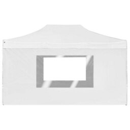 Walplus Professional Folding Party Tent Garden Gazebo Canopy With Walls Aluminium 4.5X3 M White - thumbnail 6