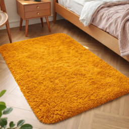 Aspire Homeware Non-Slip Ochre Shaggy Rug Soft Fluffy Washable Doormat, (L)80Cm X (W)50Cm - thumbnail 6