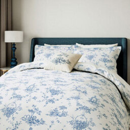 V&a Garden Of Love Duvet Cover Set King Size Blue - thumbnail 3