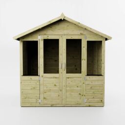 Mercia 7X5 Ft Apex Wooden Summer House With Double Door & 2 Windows - thumbnail 4