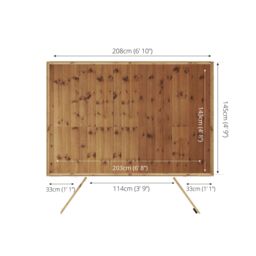 Mercia 7X5 Ft Apex Wooden Summer House With Double Door & 2 Windows - thumbnail 9