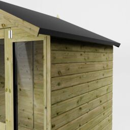 Mercia 7X5 Ft Apex Wooden Summer House With Double Door & 2 Windows - thumbnail 5