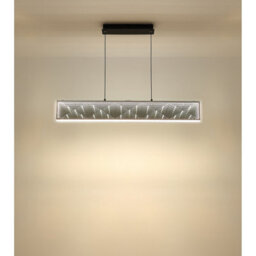 Luminosa Lighting Luminosa Mirrora Bar Pendant Ceiling Light Matt Black, Glass Mirror Led 2700/6500K - thumbnail 8